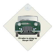Triumph TR3 1955-57 (wire wheels) Car Window Hanging Sign